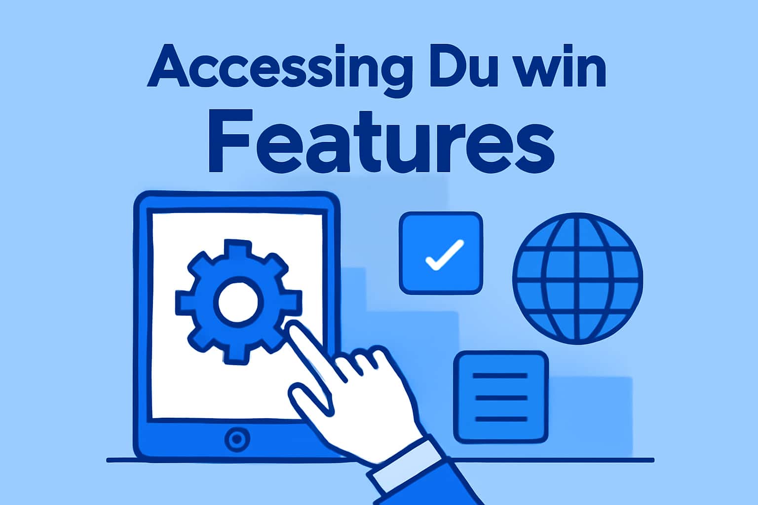 An informative graphic showcasing the Du win platform features.