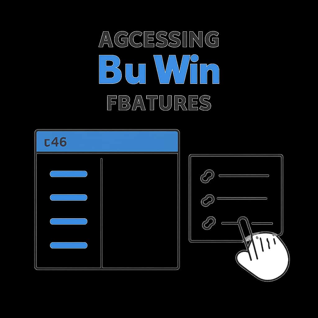 Diagram illustrating the steps to access Du win features.