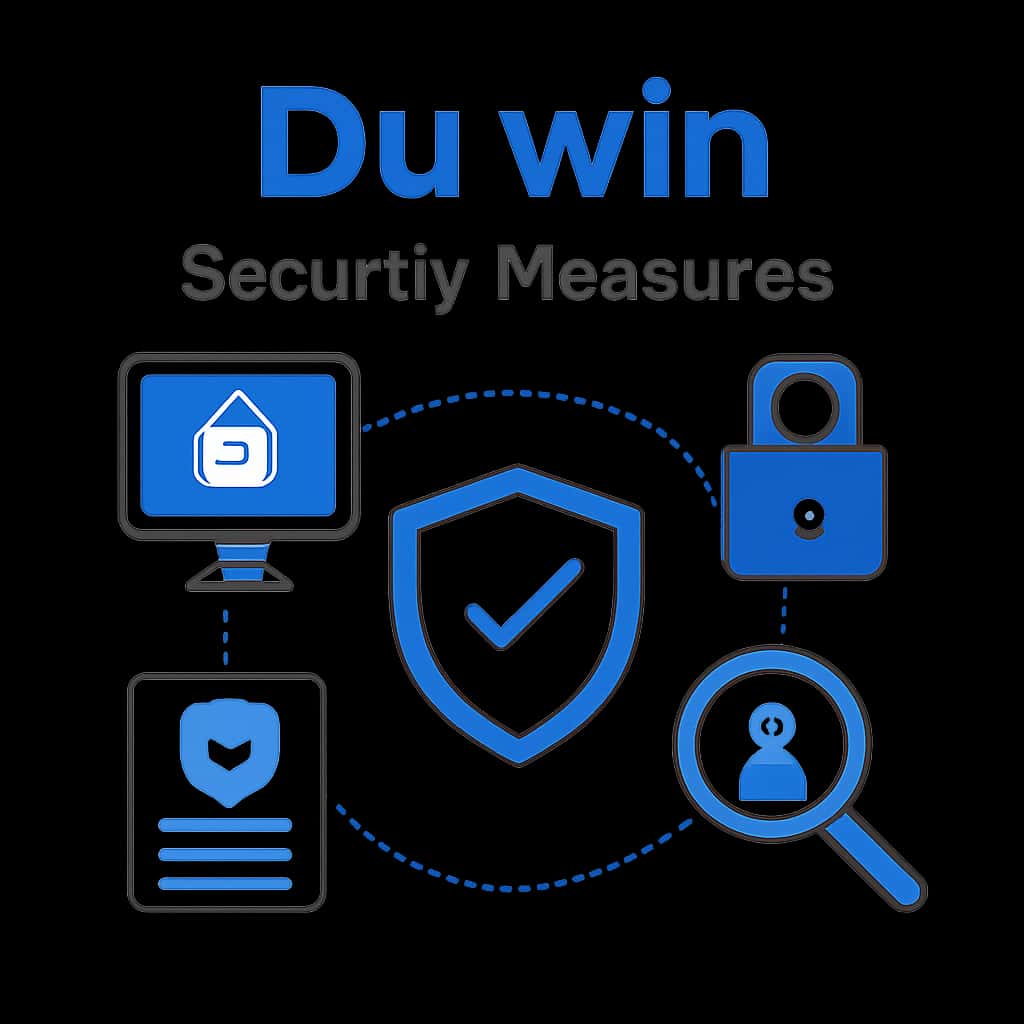 A diagram explaining the security features of Du win.