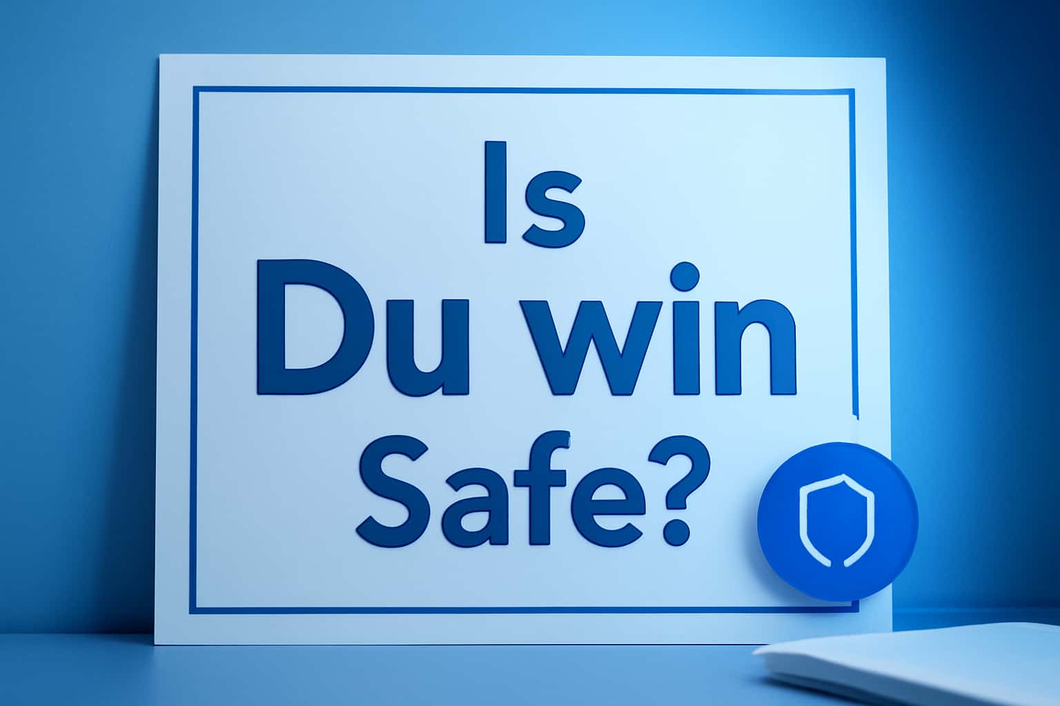 An informative scene showcasing the safety of the Du win platform.