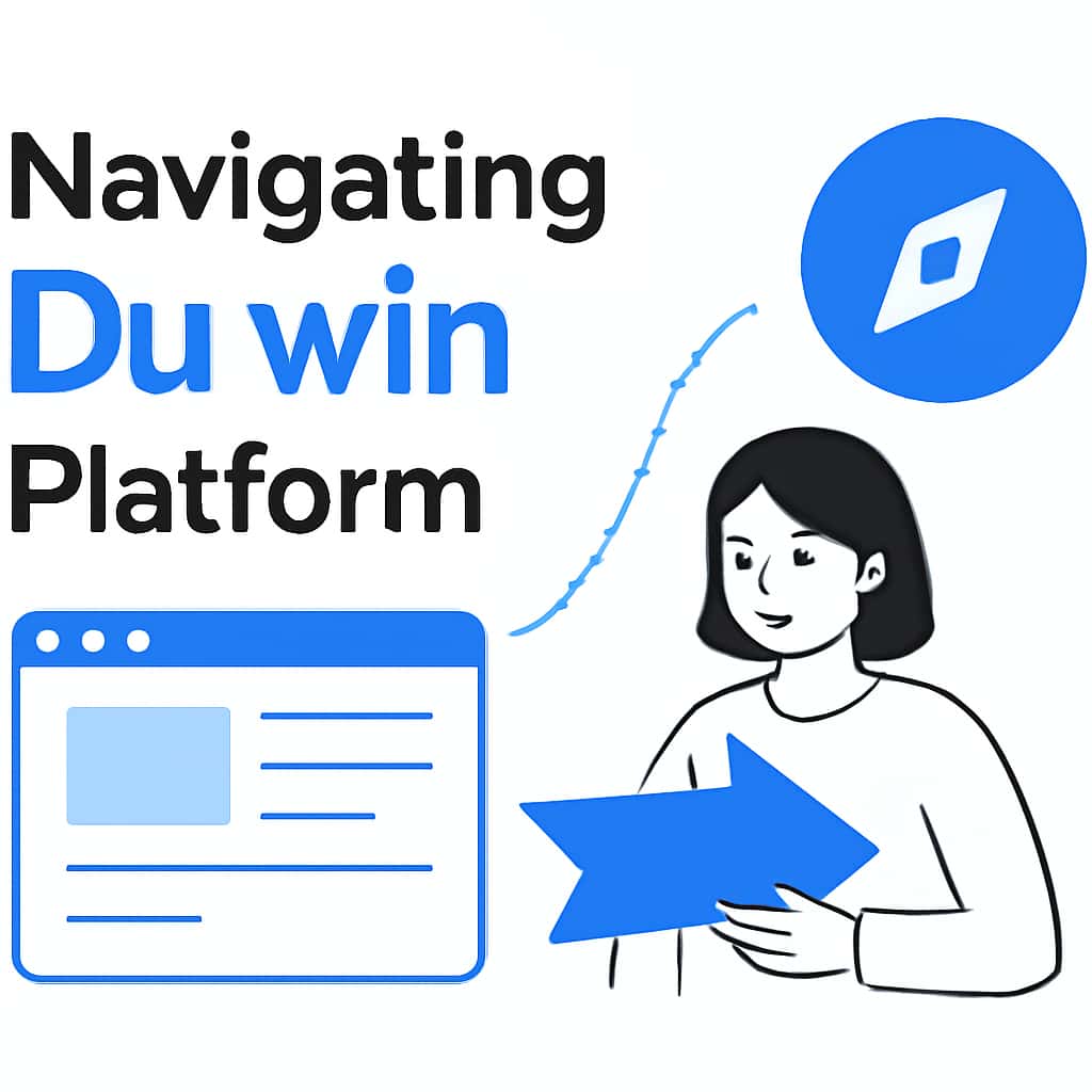 A diagram showing steps for navigating the Du win platform.