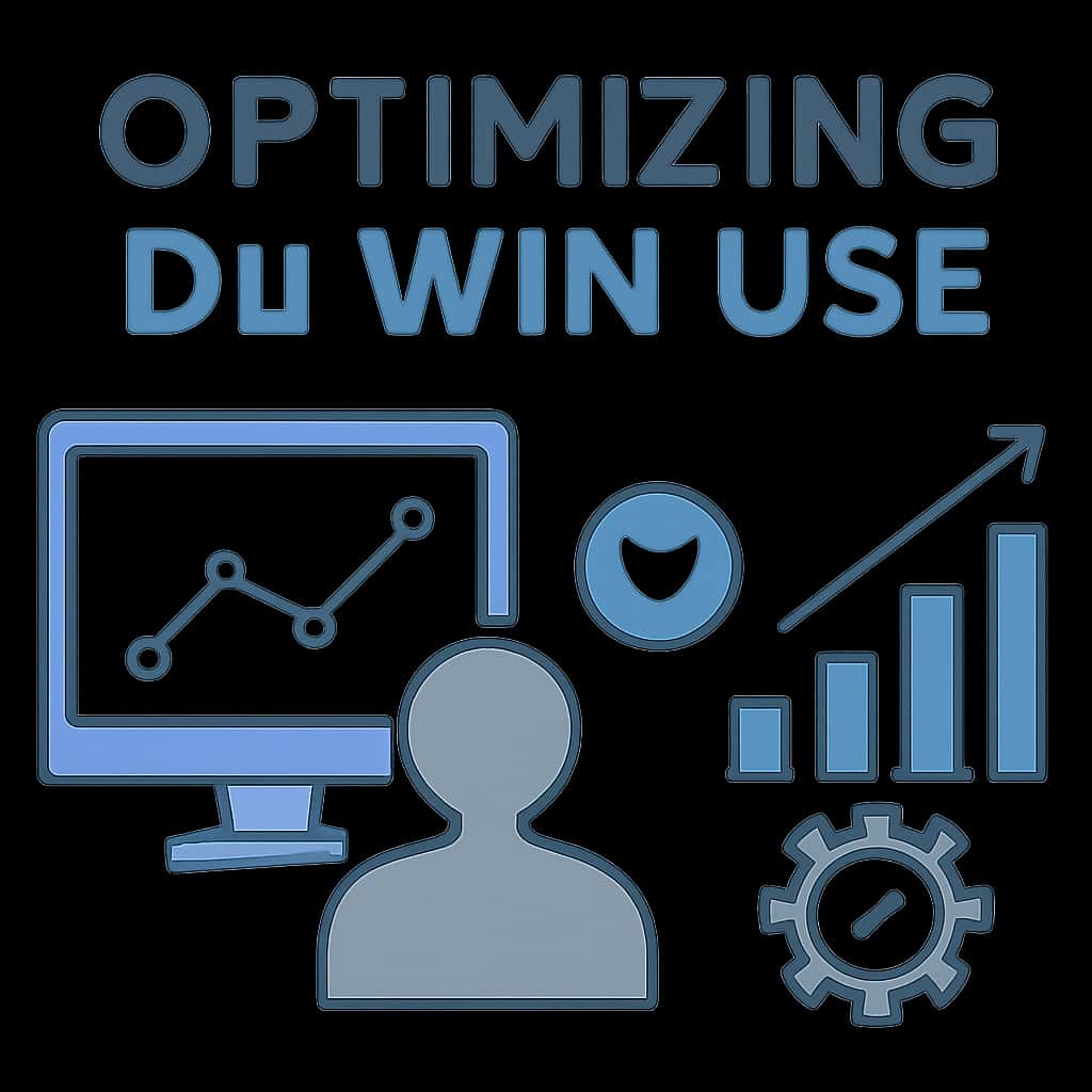 An illustration detailing steps to optimize Du win use.