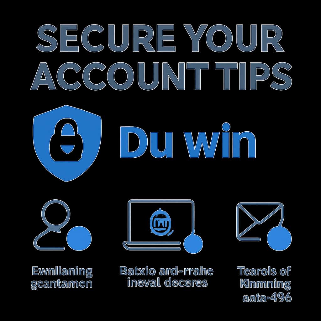 An educational diagram illustrating best practices for securing a Du win account.