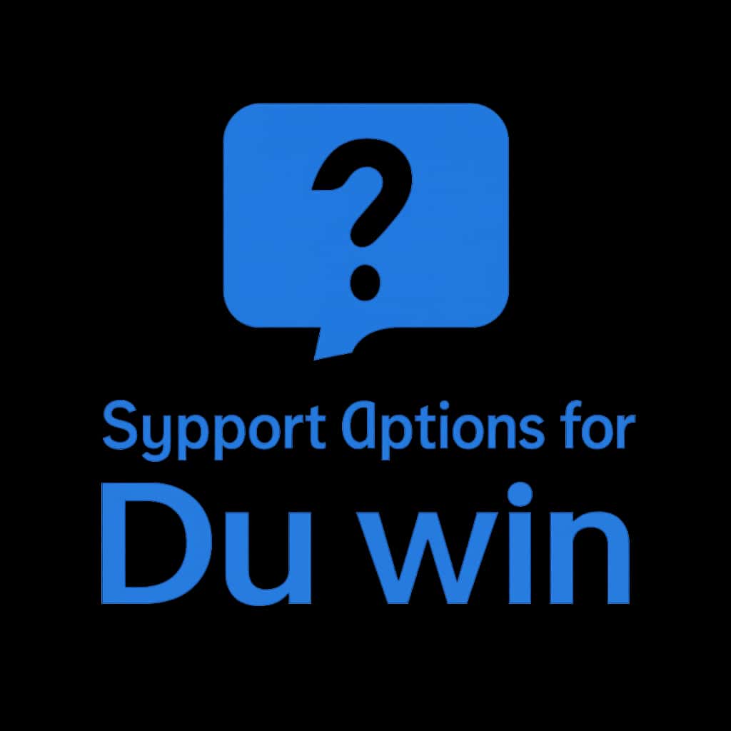 Icon representing support options for Du win.